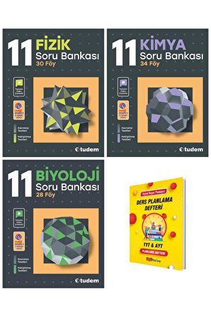 11. Sınıf Fizik Kimya ve Biyoloji Soru Bankası 3lü Set