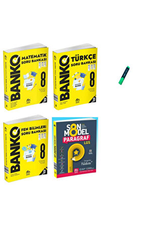 LGS 8. Sınıf Banko Serisi Matematik Türkçe Fen ve Son Model Paragraf 4lü Set Soru Bankaları