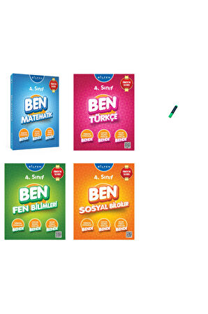 4. Sınıf Ben Serisi Etkinlikli Matematik Türkçe Fen ve Sosyal Soru Bankası 4lü Set