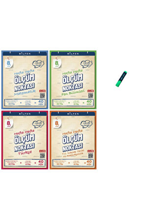 LGS 8. Sınıf Ölçüm Noktası Matematik Fen Türkçe ve İnkılap 4 Kitap