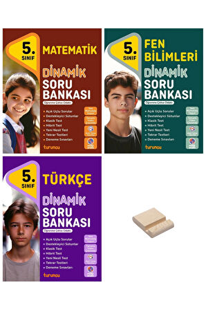 5. Sınıf 2025 Turuncu Dinamik Matematik Fen ve Türkçe Soru Bankası 3lü Set