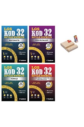 LGS 8. Sınıf Kod32 Haftalık Denemeler Tüm Dersler 4lü Set