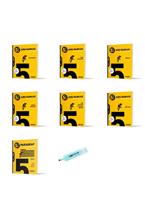 5.Sınıf Tüm Dersler Soru Bankası Seti 7 Kitap (Yeni Müfredat)