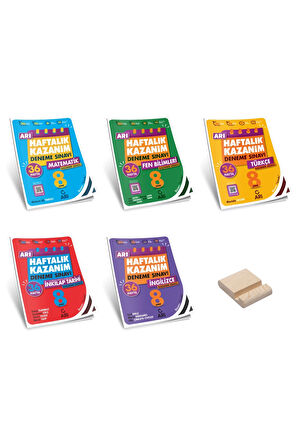 LGS 8. Sınıf Matematik Fen Türkçe İnkılap ve İngilizce Haftalık Denemeler 5li Set