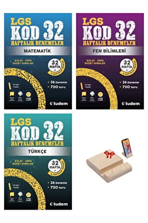 LGS 8. Sınıf Kod32 Haftalık Denemeler Matematik Fen ve Türkçe 3lü Set