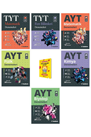 TYT ve AYT Matematik Fen Fizik Kimya Biyoloji Denemeleri 6lı Sayısal Set