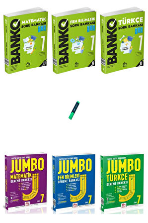 7. Sınıf Matematik Türkçe Fen Banko Soru Bankaları ve Jumbo Denemeleri