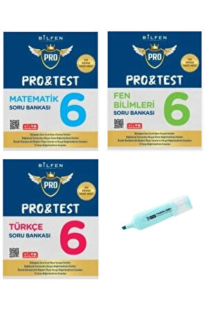 6.Sınıf ProTest Matematik Fen Bilimleri Ve Türkçe Soru Bankası Yeni Müfredat
