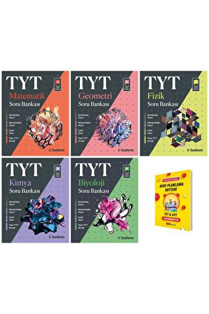 TYT Matematik Geometri Fizik Kimya ve Biyoloji 5li Sayısal Soru Bankaları