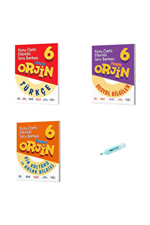 6. Sınıf ORJİN Türkçe Sosyal Ve Din Kültürü Konu Özetli Soru Bankası