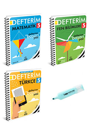5.Sınıf Matematik Fen Bilimleri Ve Türkçe Akıllı Defterim (Yeni Müfredat)