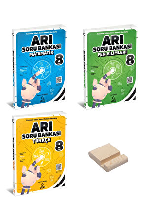 LGS 8. Sınıf Matematik Fen Bilimleri ve Türkçe Arı Soru Bankası 3lü Set