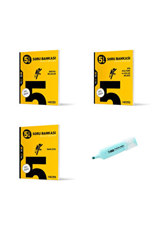 5.Sınıf Sosyal Din Ve İngilizce Soru Bankası (Yeni Müfredat)