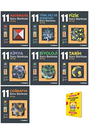 11. Sınıf (Matematik Edebiyat Fizik Kimya Biyoloji Tarih Coğrafya) Tüm Dersler Soru Bankası 7li Set