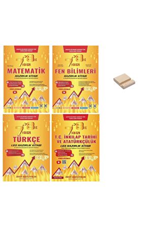 LGS 7'den 8'e Geçenler İçin Matematik Fen Türkçe ve İnkılap Soru Bankası 4lü Set