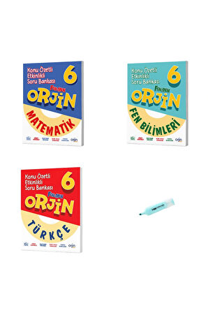 6. Sınıf ORJİN Matematik Fen Bilimleri Türkçe Soru Bankası