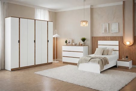 Asel 6 Kapaklı Raflı Elbise Dolabı Yatak Odası Gardırop