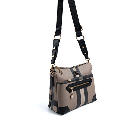 Silver Polo  Kadın Çapraz Çanta 1110-48223 SILVER POLO ÇAPRAZ BAYAN ÇANTASI MK80 KAHVE-MAT SİYAH
