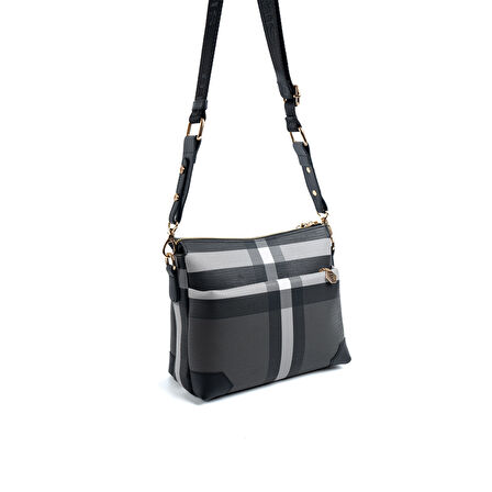 Silver Polo  Kadın Çapraz Çanta 1110-48224 SILVER POLO ÇAPRAZ BAYAN ÇANTASI MK129 SİYAH-MAT SİYAH