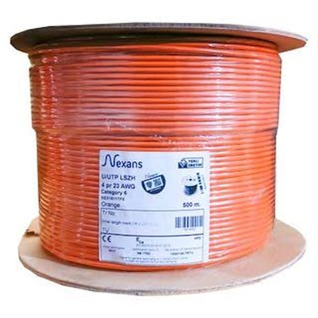 Nexans 500Metre Cat6 23Awg Lszh Hf Kablo Turuncu