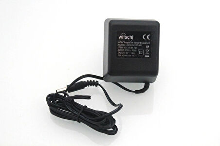 Witschi 4824-090120-AAC 9V 1.2A Adaptör Saat Test Cihazı 230V Güç Kaynağı Şarj Cihazı