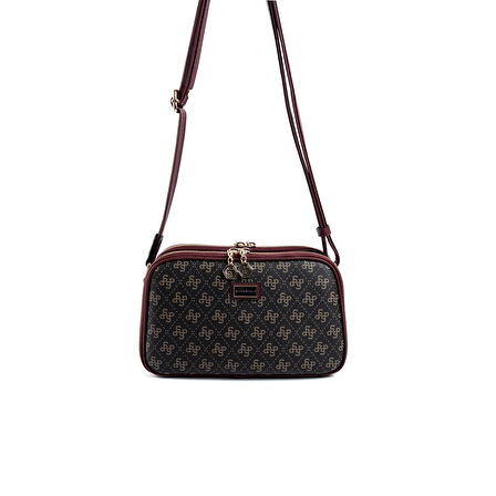 Silver Polo  Kadın Çapraz Çanta 899-48253 SILVER POLO ÇAPRAZ BAYAN ÇANTASI M178 KAHVE SARI-MAT BORDO