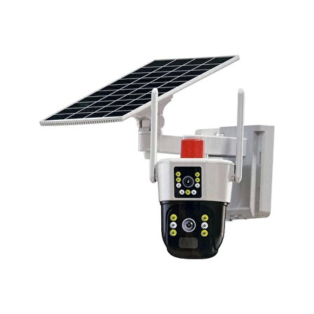 APRONX 6MP SOLAR 3.6MM APX-WSP141 4G Çift Kamera 15 Led Wifi PTZ