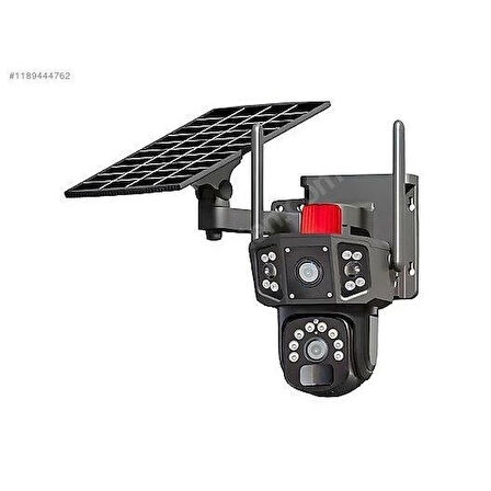 APRONX 6MP SOLAR 3.6MM APX-WSP344 4G Çift Kamera 32 Led Wifi PTZ