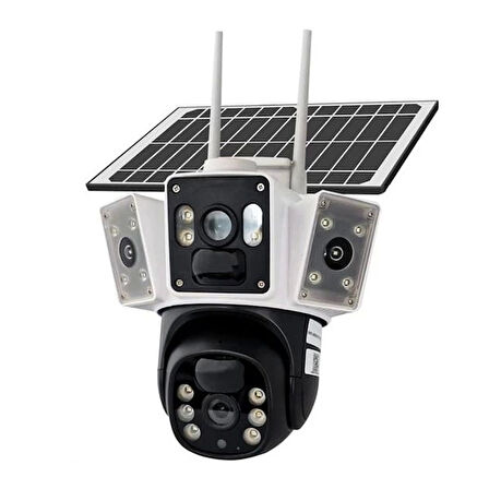 APRONX 6MP SOLAR 3.6MM APX-WSP346 4G Çift Kamera 16 Led Wifi PTZ