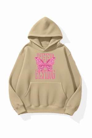 Unisex Yumuşak Dokulu Asalet Baskılı Tasarım Oversize 3 İplik Hoodie Sweatshirt
