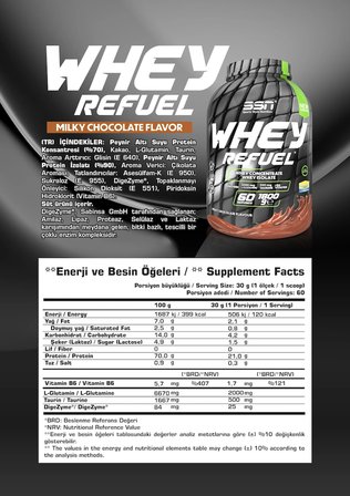 SSN Sports Style Nutrition (Mass Gainer Çikolatalı 5 KG + Whey Refuel Çikolatalı 1800g)