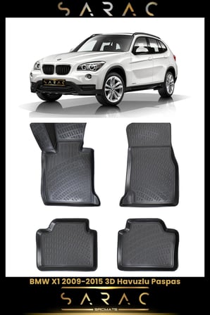 Bmw X1 2013 Model Araca Özel 3d Havuzlu Paspas