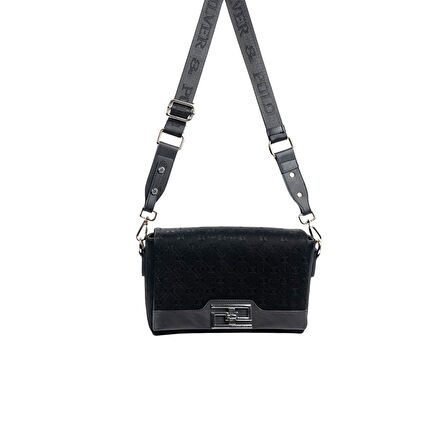 Silver Polo  Kadın Çapraz Çanta 1257-48297 SILVER POLO ÇAPRAZ BAYAN ÇANTASI M158 SİYAH-NOVA SİYAH