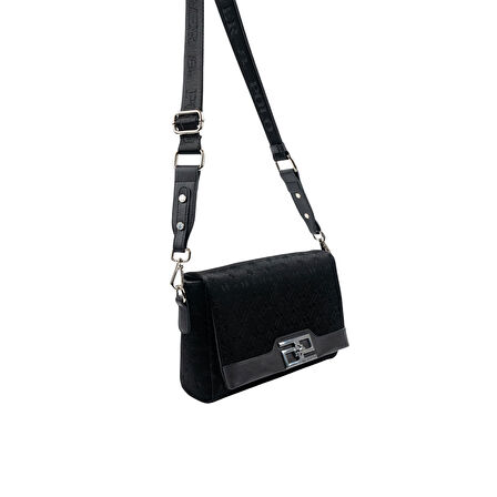 Silver Polo  Kadın Çapraz Çanta 1257-48297 SILVER POLO ÇAPRAZ BAYAN ÇANTASI M158 SİYAH-NOVA SİYAH