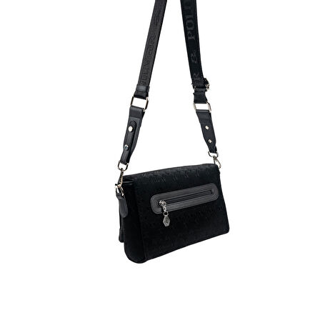 Silver Polo  Kadın Çapraz Çanta 1257-48297 SILVER POLO ÇAPRAZ BAYAN ÇANTASI M158 SİYAH-NOVA SİYAH