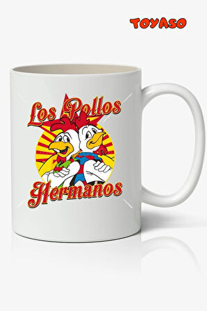 Los Pollos Hermanos Breaking Bad Anime Temalı Beyaz Kupa Bardak Sevgiliye Arkadaşa Hediye