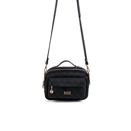 Silver Polo  Kadın Çapraz Çanta 1186-48305 SILVER POLO ÇAPRAZ BAYAN ÇANTASI M178 SİYAH-MAT SİYAH