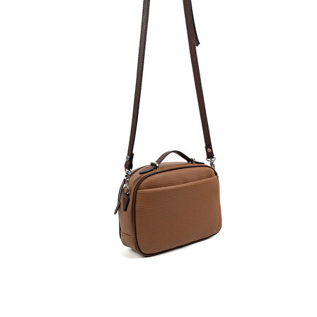 Silver Polo  Kadın Çapraz Çanta 1186-48308 SILVER POLO ÇAPRAZ BAYAN ÇANTASI M86 KARAMEL-MAT KAHVE