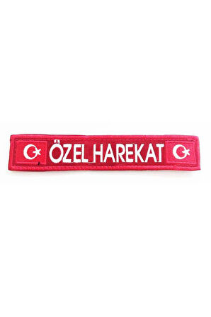 Single Sword Özel Harekat 3X17Cm Nakış Patch - Peç KIRMIZI