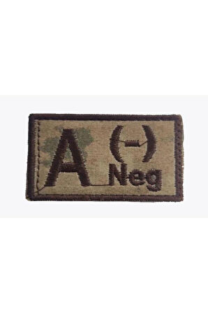 Single Sword Nakış Kan Grubu Patch - Peç KAMUFLAJ-A RH (-)