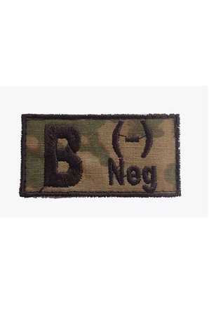 Single Sword Nakış Kan Grubu Patch - Peç(KAMUFLAJ-B RH (+))