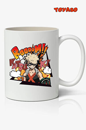 Katsuki Bakugo My Hero Academia Anime Temalı Beyaz Kupa Bardak Arkadaşa Sevgiliye Hediye