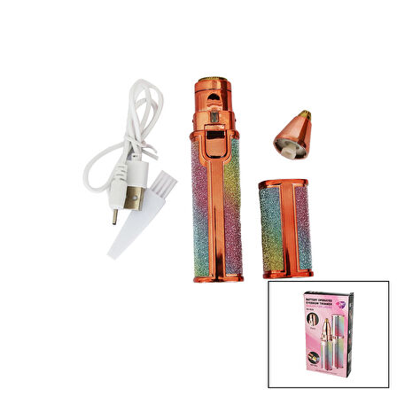 2IN1 BAŞLI - SİMLİ - RUJ MODEL - USB ŞARJLI YANAK - BURUN TÜY ALMA MAKİNESİ (4832)