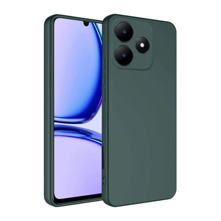 Realme C61 Kılıf First Silikon - Koyu Yeşil