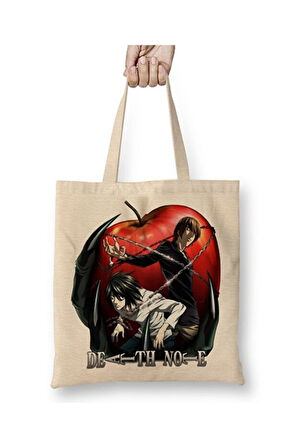Death Note Bez Çanta Uzun Saplı Alışveriş Çantası Plaj Çantası