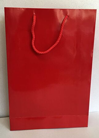 KARTON ÇANTA KIRMIZI 35CM X 45CM - 1 ADET