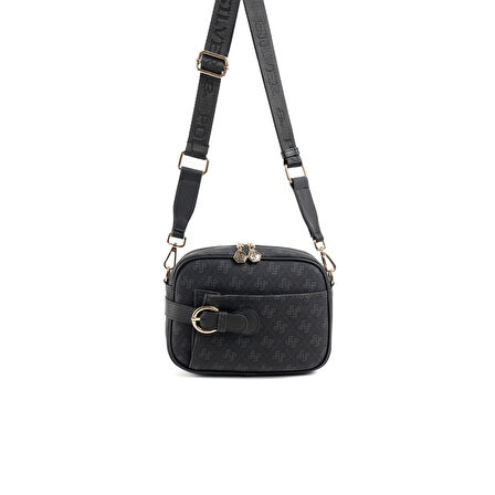 Silver Polo  Kadın Çapraz Çanta 1256-48368 SILVER POLO ÇAPRAZ BAYAN ÇANTASI M178 SİYAH-MAT SİYAH