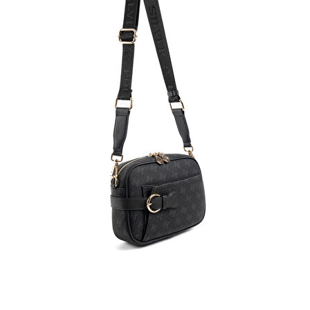 Silver Polo  Kadın Çapraz Çanta 1256-48368 SILVER POLO ÇAPRAZ BAYAN ÇANTASI M178 SİYAH-MAT SİYAH