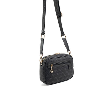 Silver Polo  Kadın Çapraz Çanta 1256-48368 SILVER POLO ÇAPRAZ BAYAN ÇANTASI M178 SİYAH-MAT SİYAH