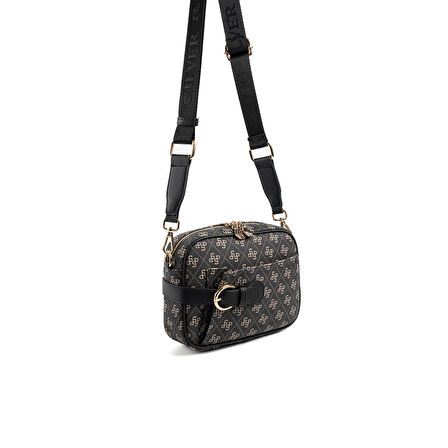 Silver Polo  Kadın Çapraz Çanta 1256-48369 SILVER POLO ÇAPRAZ BAYAN ÇANTASI M178 FÜME-MAT SİYAH